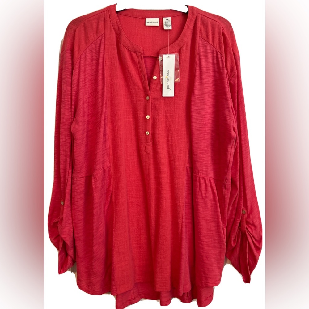 Westbound women’s long sleeve top red size XL NWT